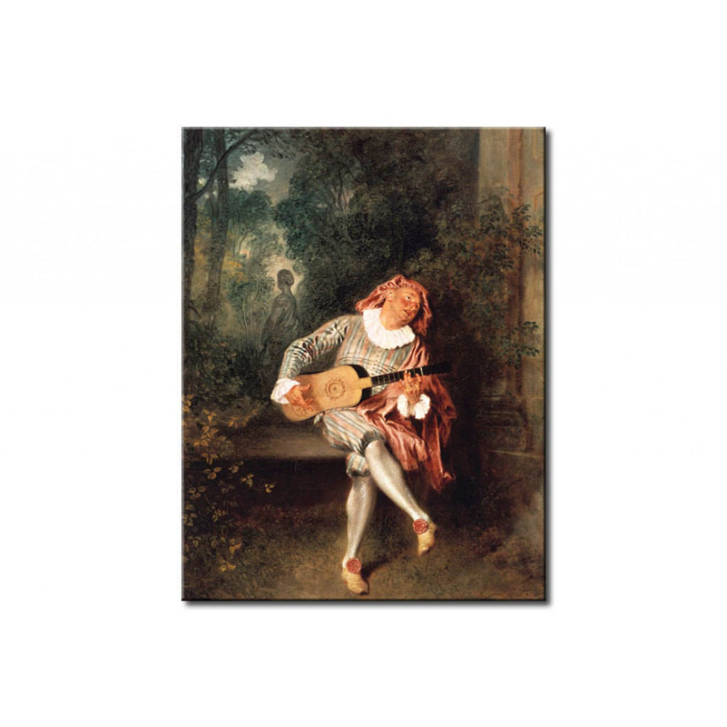 Schilderij  Antoine Watteau: Mezzetin