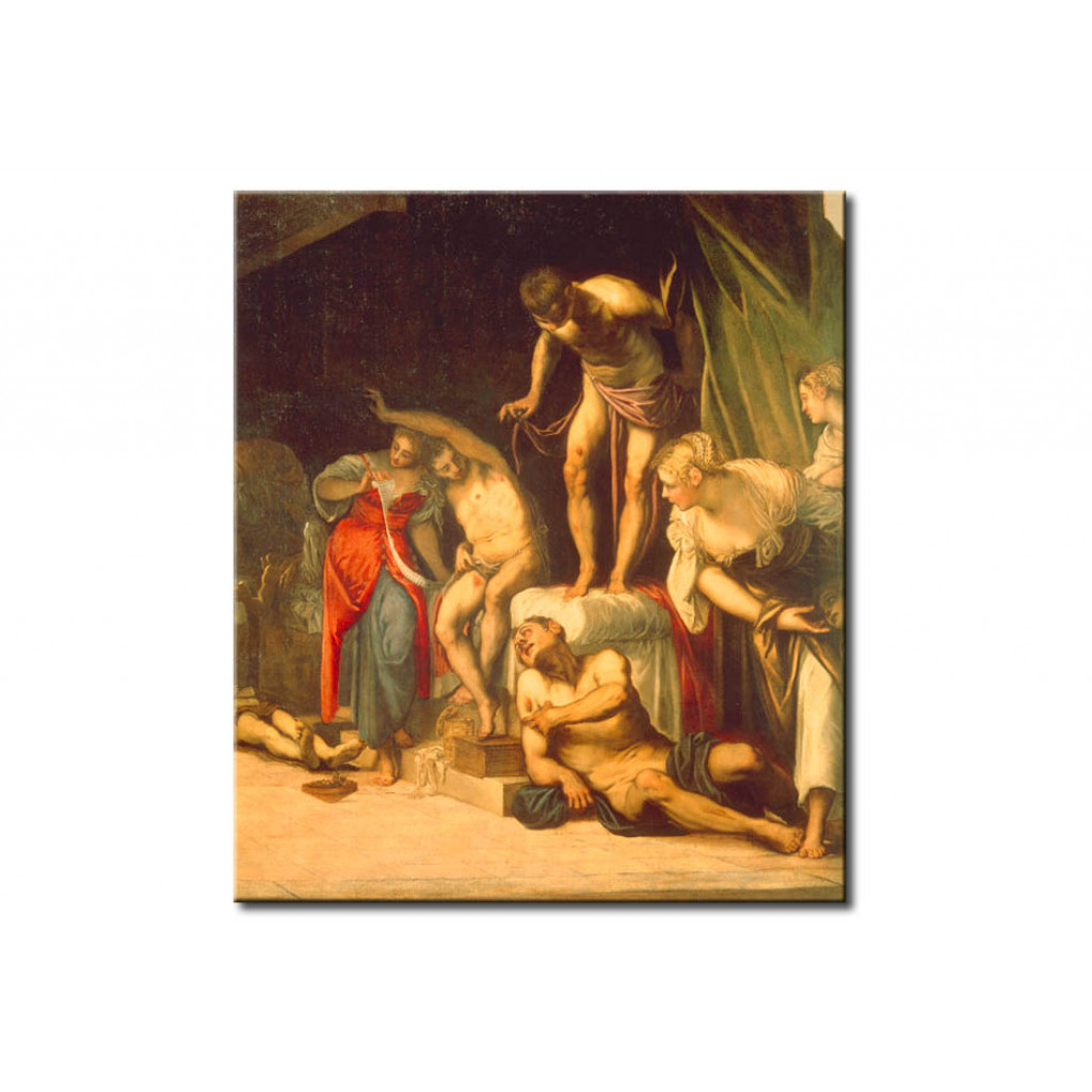 Schilderij  Tintoretto: Saint Roche Healing Victims Of The Plague
