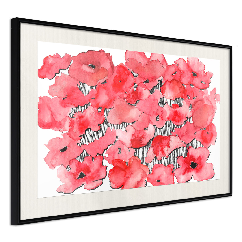 Poster Decorativo Poppies - Watercolor [Poster] Horizontal