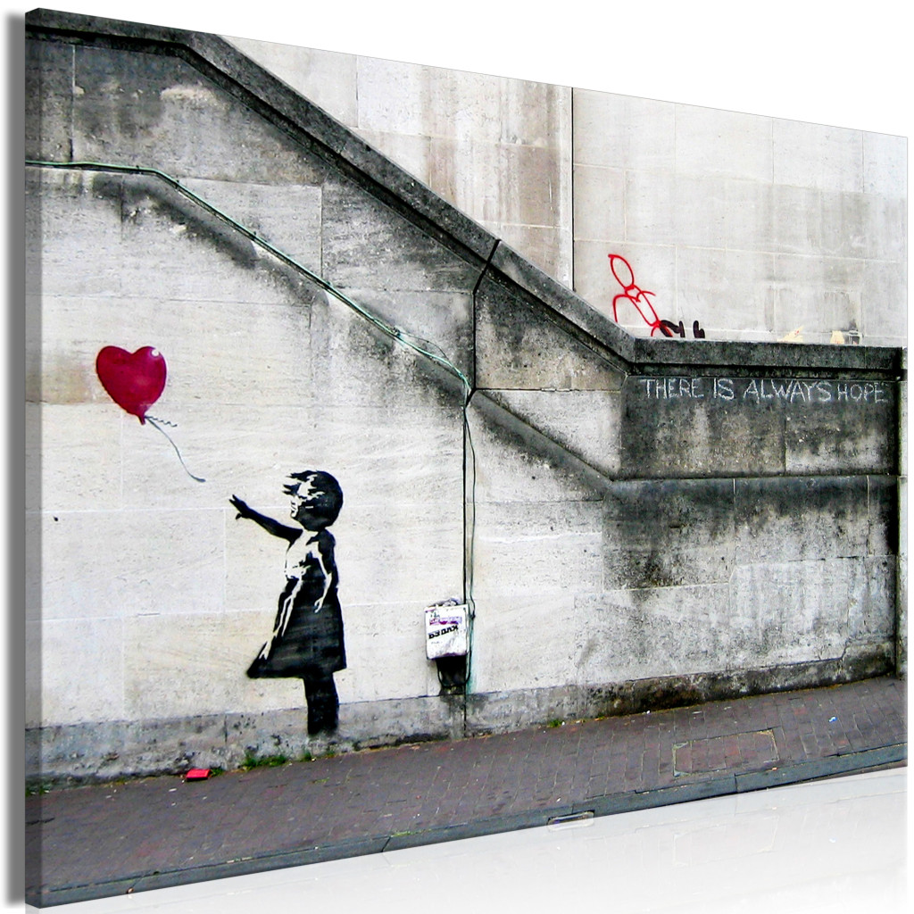 Schilderij Girl With A Balloon By Banksy [Large Format]