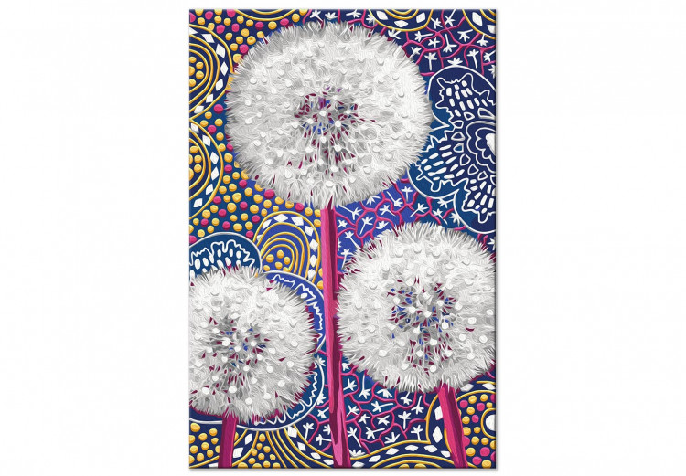 Paint by number Down Flowers - Light Dandelions on a Decorative Colored Background 144142 additionalImage 5