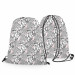 Mochila Leafy mauresque - black and white floral pattern in linear style 147642 additionalThumb 3