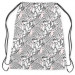 Mochila Leafy mauresque - black and white floral pattern in linear style 147642 additionalThumb 2