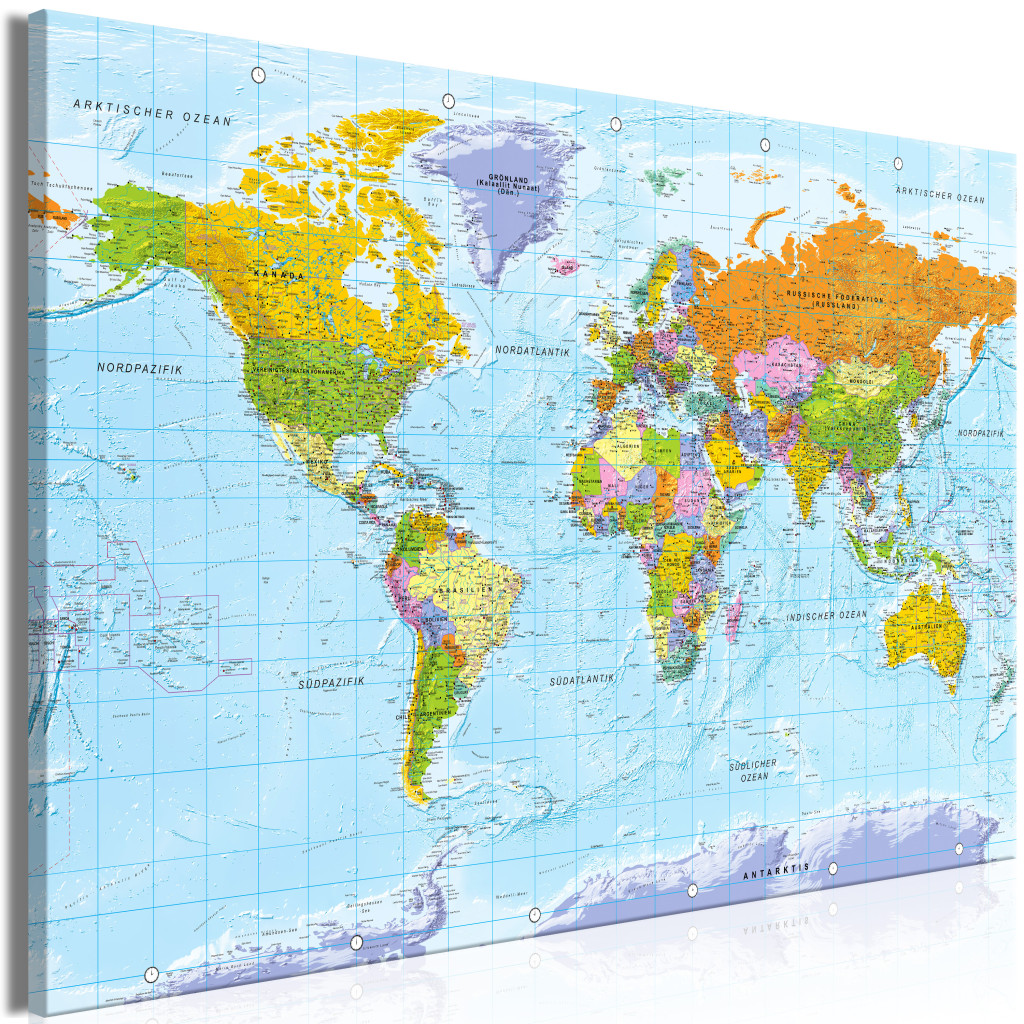 Schilderij Explicit World Map [Large Format]