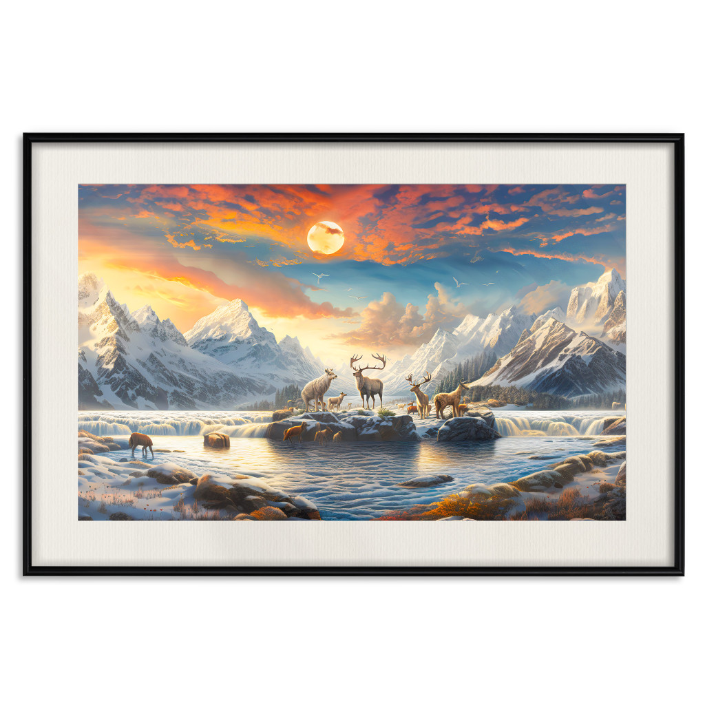 Poster Decorativo Eastern Taiga - A Phenomenal Winter Landscape Of Mountainous Wilderness
