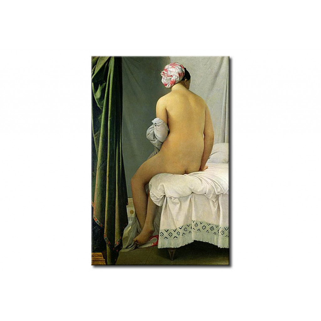 Schilderij  Jean-Auguste-Dominique Ingres: The Bather, Called 'Baigneuse Valpincon'