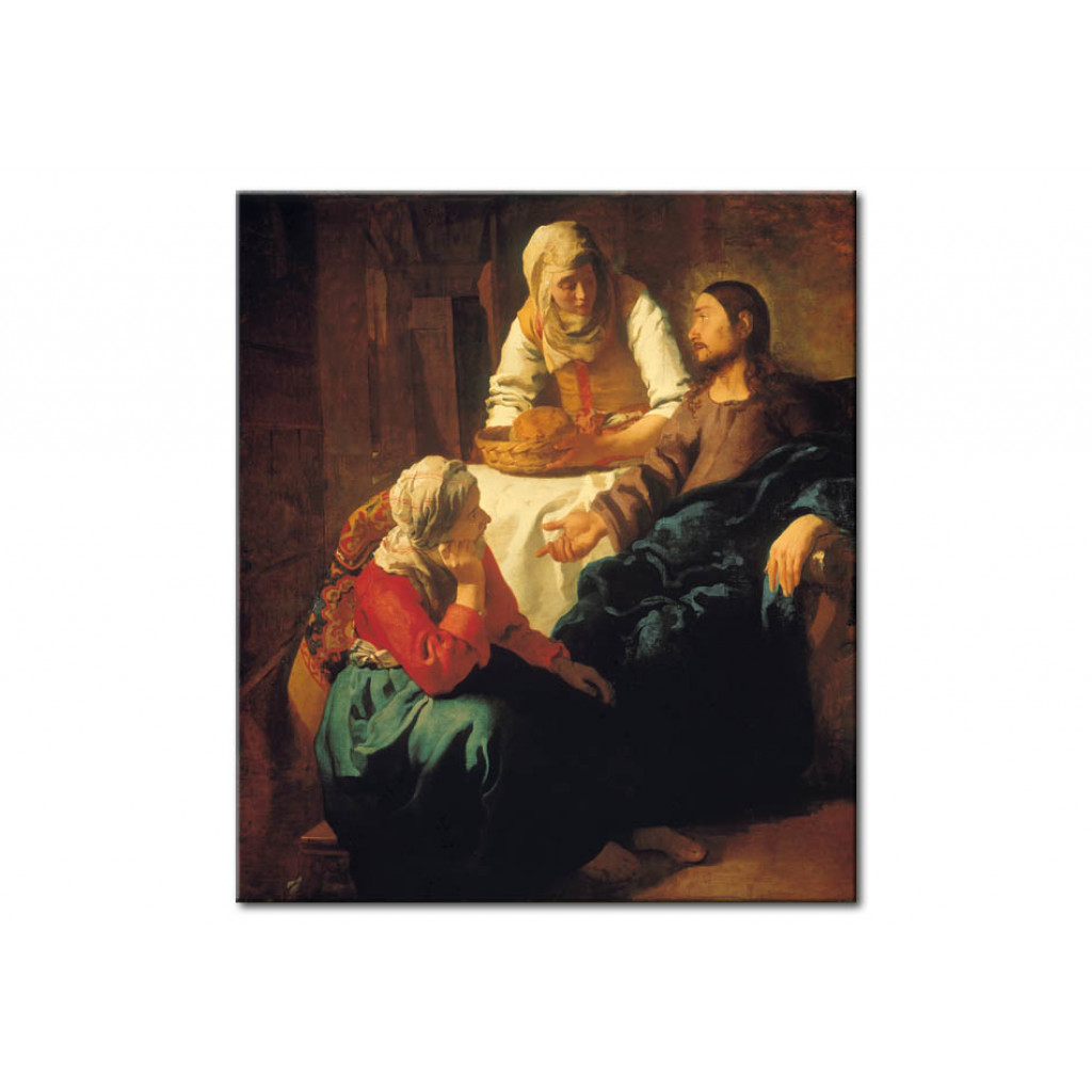 Schilderij  Jan Vermeer: Christ In The House Of Mary And Martha