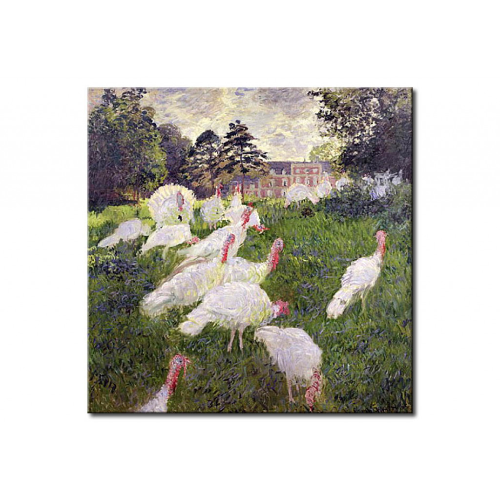Schilderij  Claude Monet: The Turkeys At The Chateau De Rottembourg, Montgeron