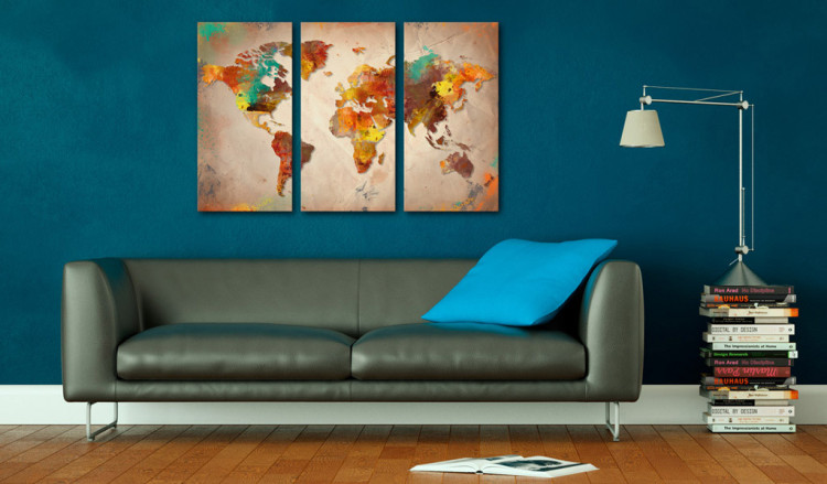 Tablero decorativo en corcho Painted World [Cork Map] 92142 additionalImage 3