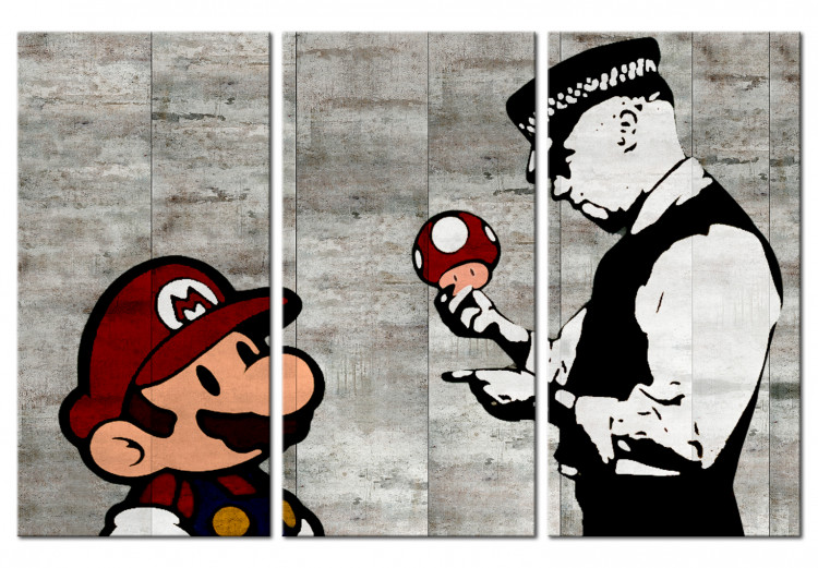 Pintura em tela Banksy: Mario Bros 98542