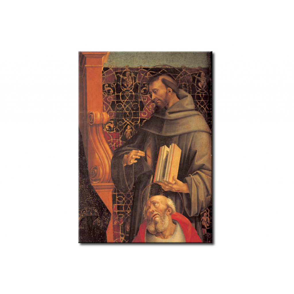 Reprodução Do Quadro Famoso Mary Enthroned With The Child And Saints
