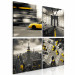 Canvas Yellow New York (4 Parts) 125652 additionalThumb 2