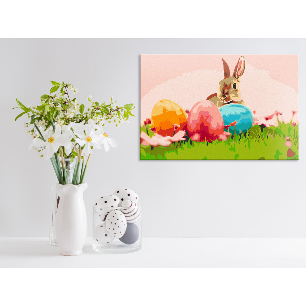 Obraz Do Malowania Po Numerach Zajączek Wielkanocny