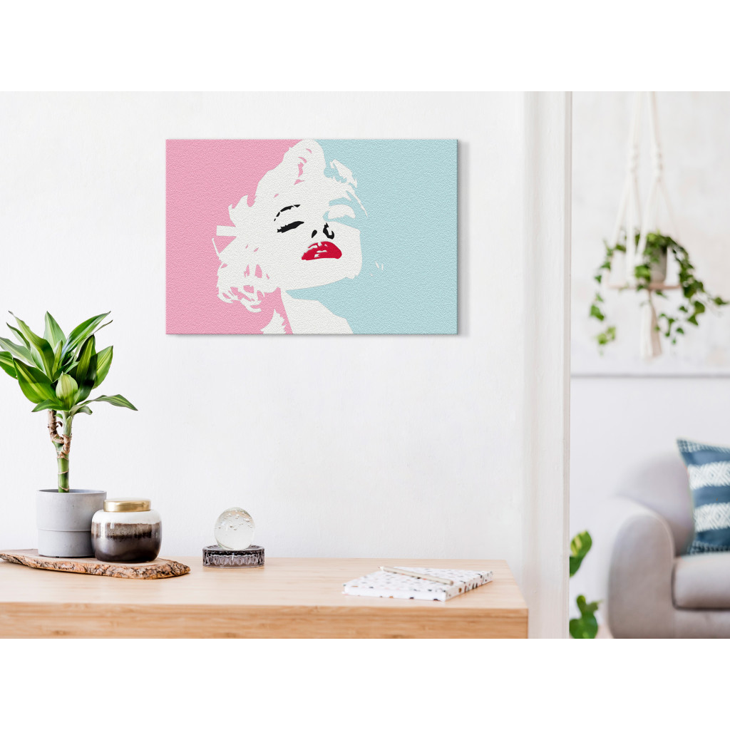Desenho Para Pintar Com Números Marilyn In Pink