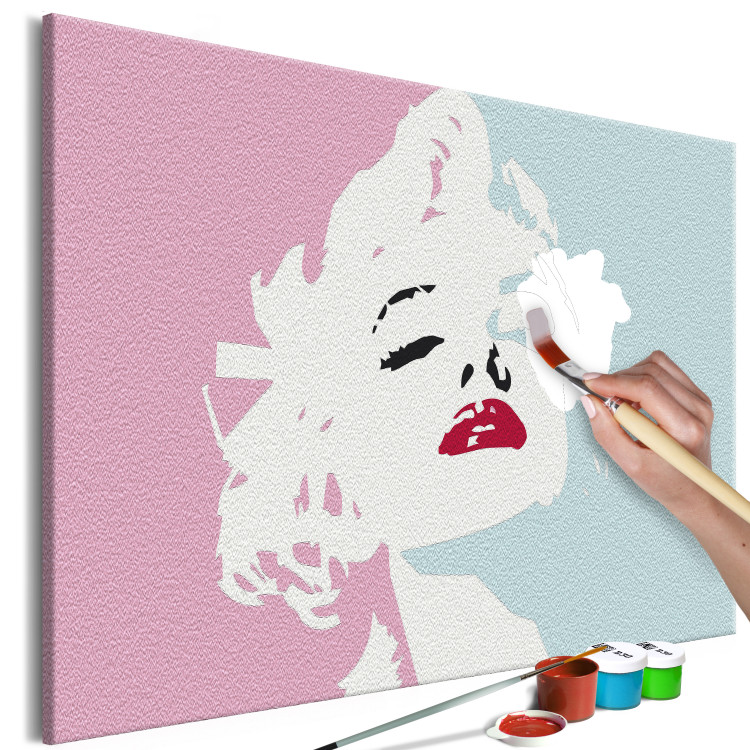 Quadro da dipingere con i numeri Marilyn in Pink 135152 additionalImage 3