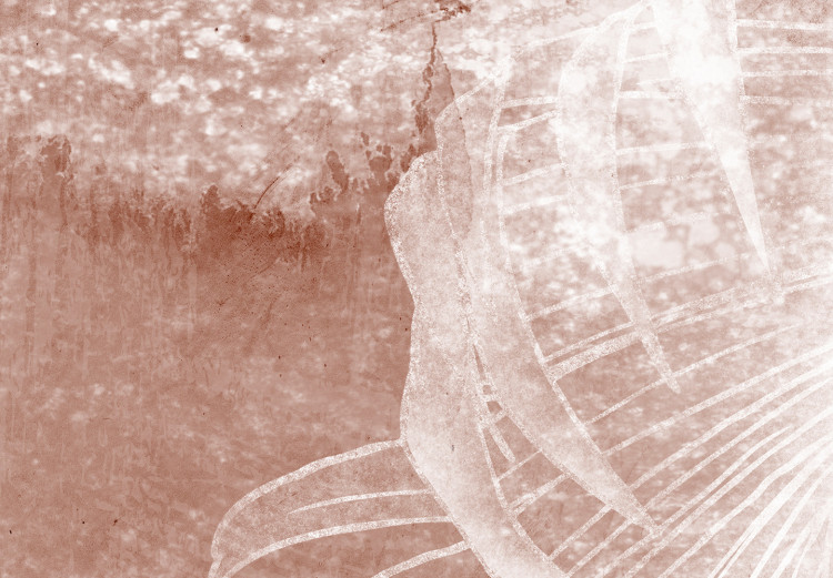 Carta da parati Foglie bianche di palma su uno sfondo marrone 138552 additionalImage 3
