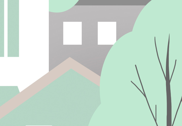 Carta da parati Villaggio verde - case minimaliste con alberi per bambini 142352 additionalImage 4