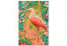 Obraz do malowania po numerach Wśród listowia - różowy ptak na dekoracyjnym zielonym tle 145152 additionalThumb 6