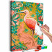 Obraz do malowania po numerach Wśród listowia - różowy ptak na dekoracyjnym zielonym tle 145152 additionalThumb 4