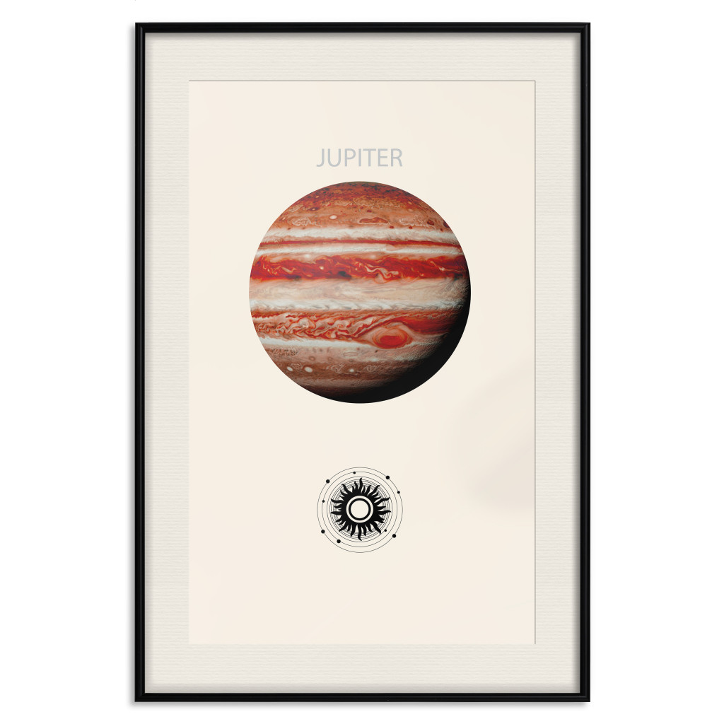 Plakat: Jowisz - Gazowy Olbrzym Planeta Otoczona Chmurami