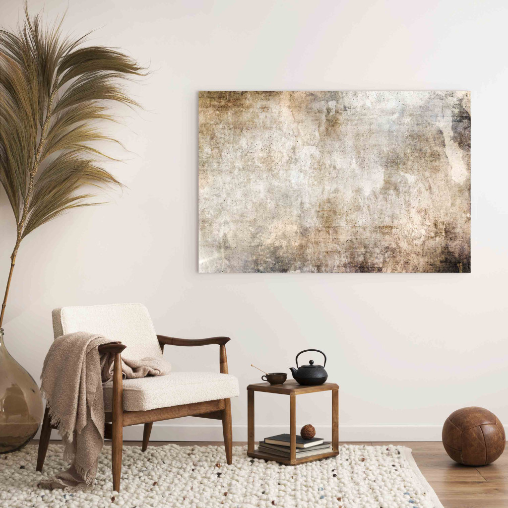 Quadro Pintado Rust Texture - Abstract Wall In Shades Of Pastel Brown