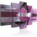 Cuadro decorativo Abstracción púrpura (5 piezas) - composición con patrones y diseños 47052 additionalThumb 2