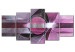 Toile murale Abstraction violette (5 pièces) - Composition avec motifs et desseins 47052