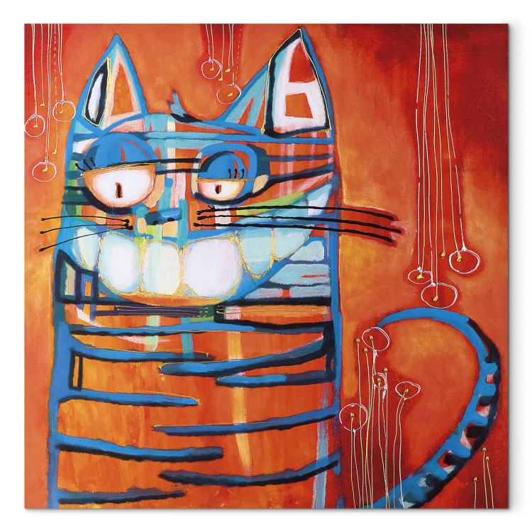Canvas Blue cat 48852
