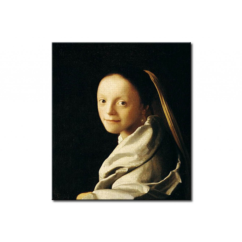 Schilderij  Jan Vermeer: Portrait Of A Young Woman