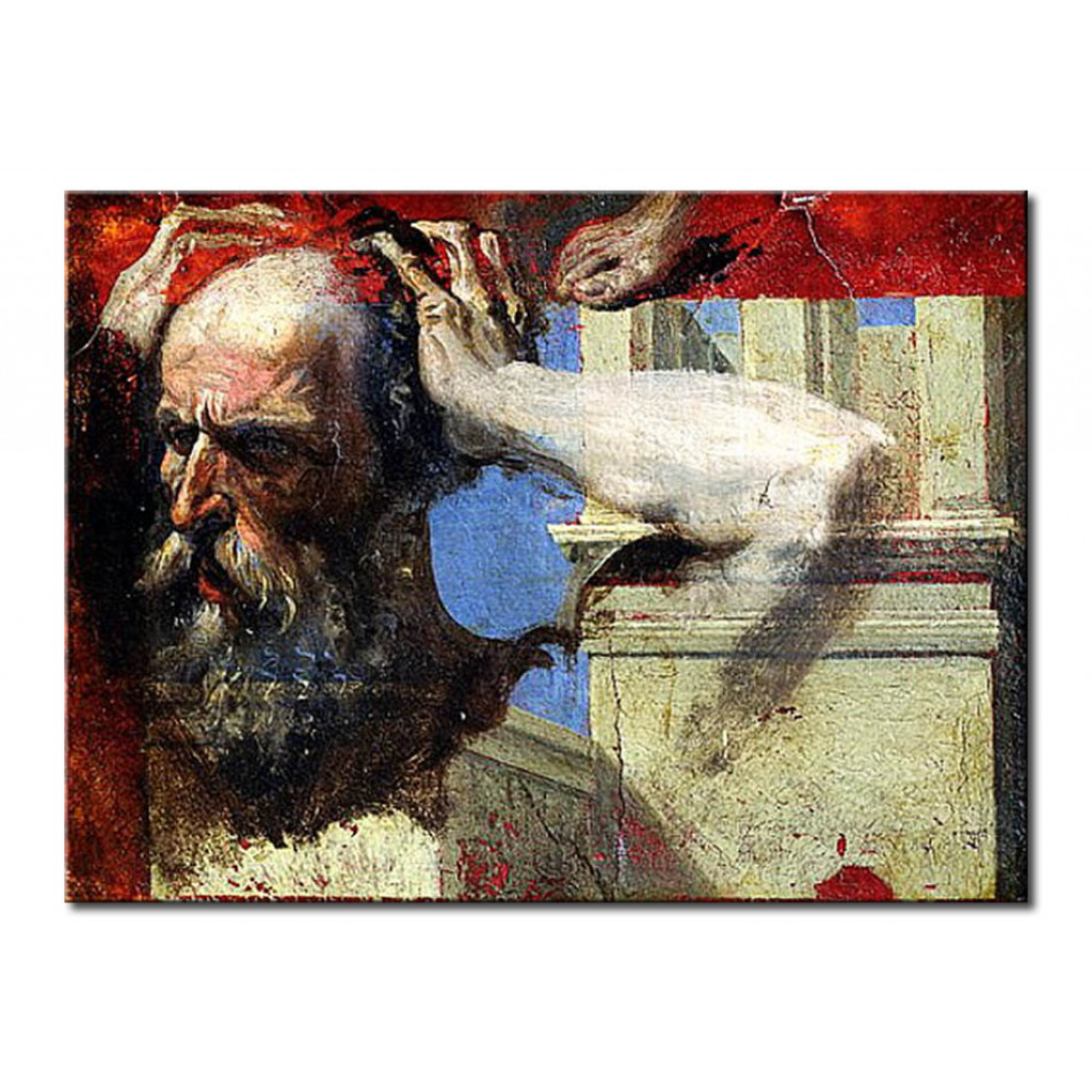 Schilderij  Jean-Auguste-Dominique Ingres: Figure Study For The Martyrdom Of St. Symphorian (oil On Panel)