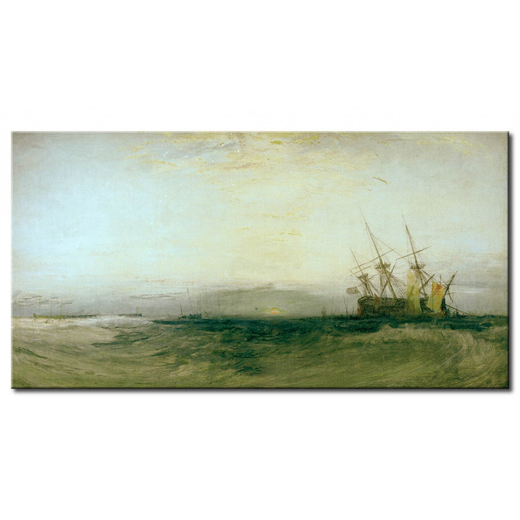 Schilderij  William Turner: A Ship Aground