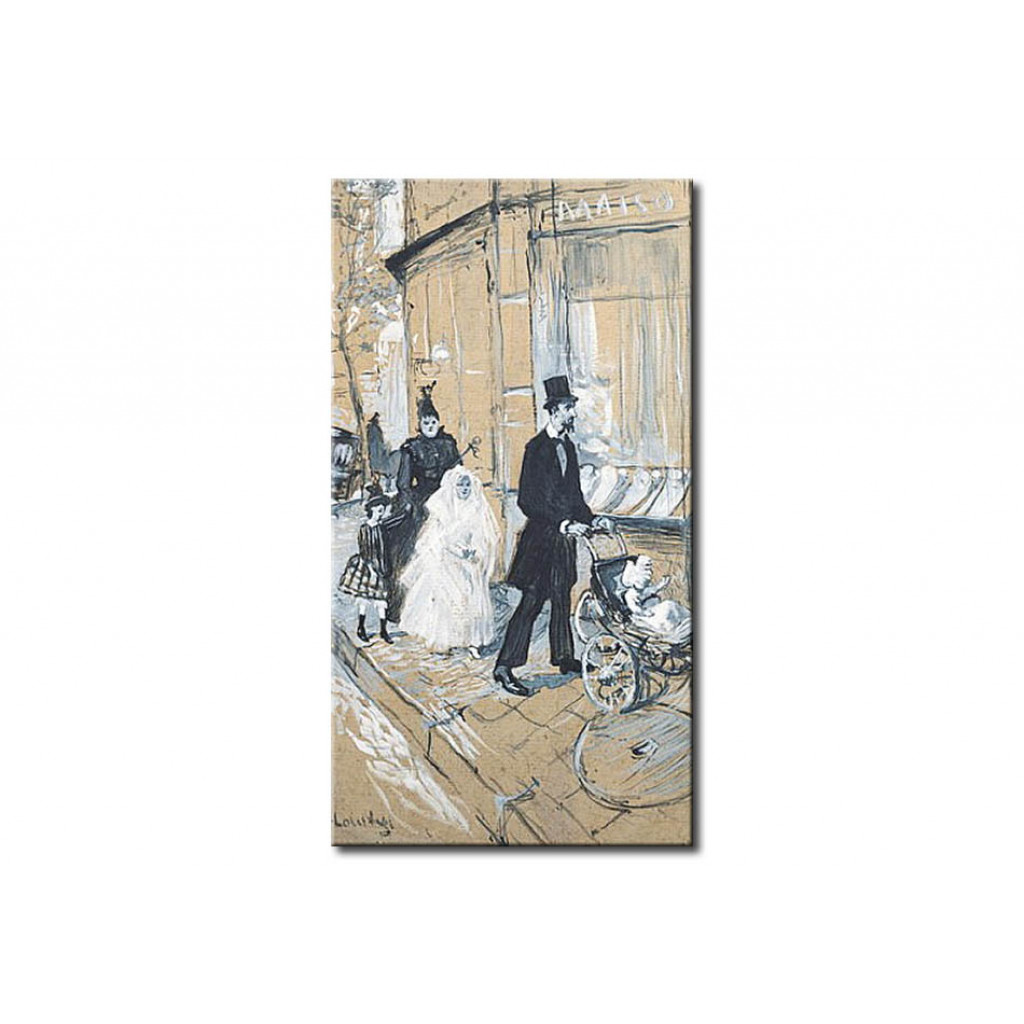 Schilderij  Henri De Toulouse-Lautrec: First Communion Day