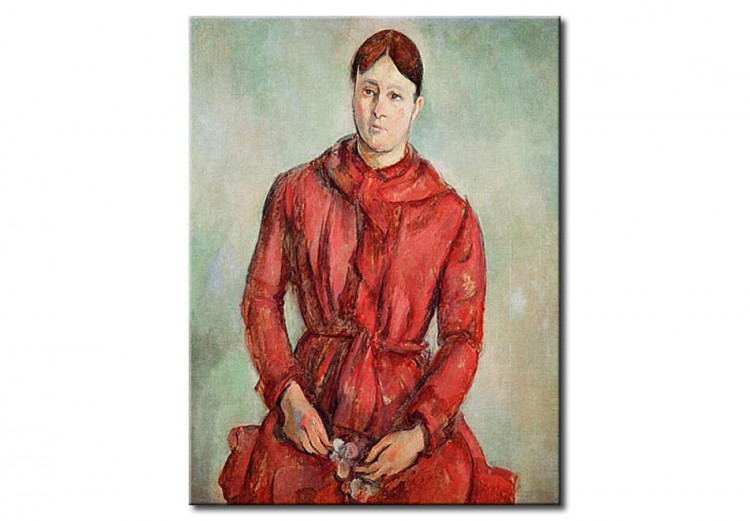 Riproduzione Ritratto di Madame Cézanne in un vestito rosso 53152