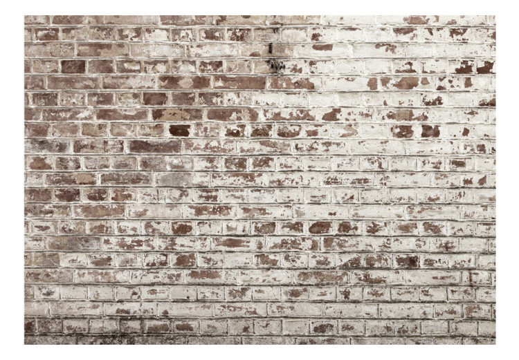 Photo Wallpaper Destroyed architecture - background with the pattern of a destroyed white brick wall 65552 additionalImage 1