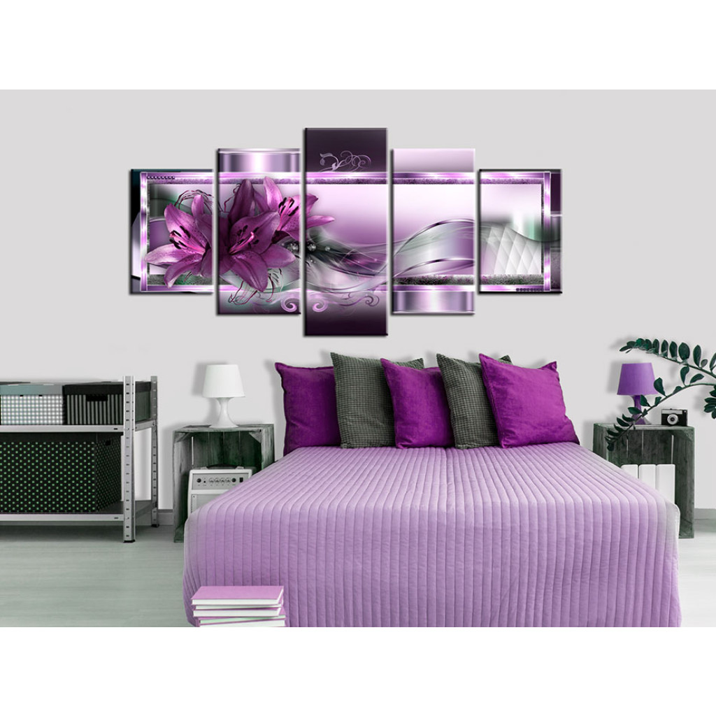 Schilderij  Florale Motieven: Purple Lilies