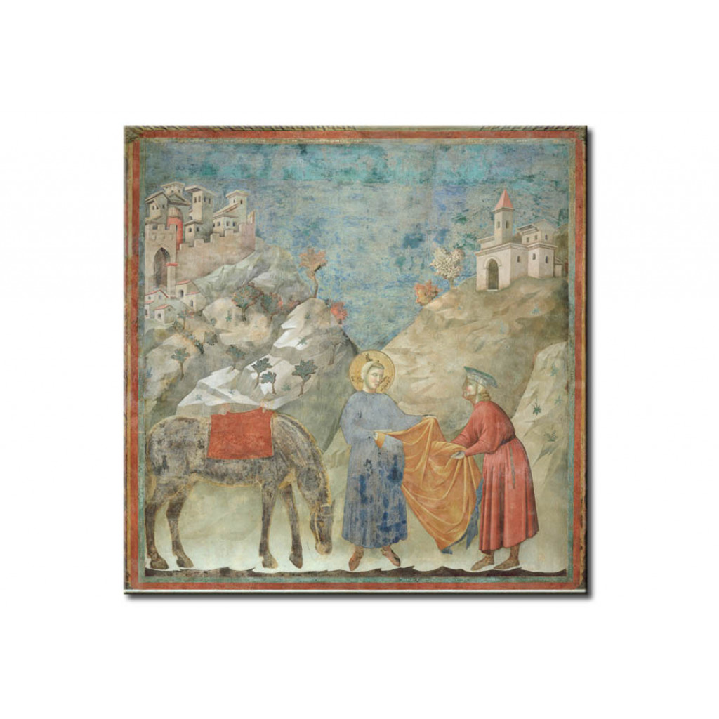Schilderij  Giotto Di Bondone: The Cloak Donation Of St. Francis