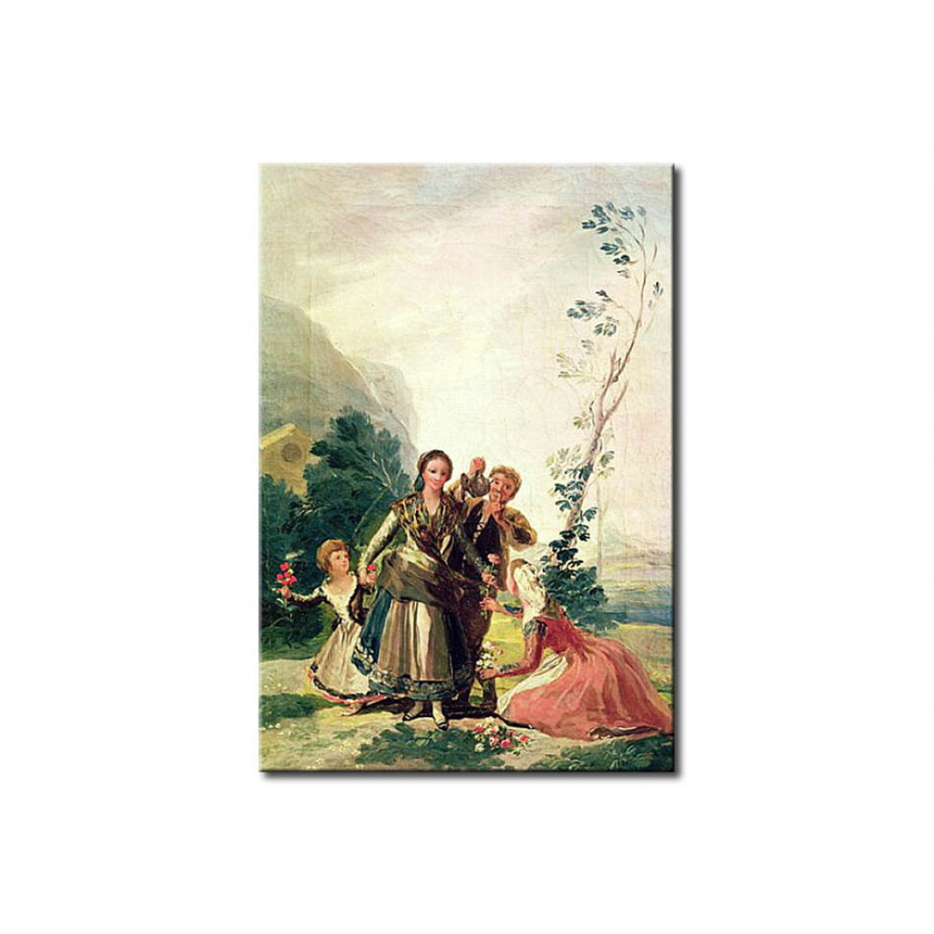 Schilderij  Francisco Goya: Spring Or The Flower Seller