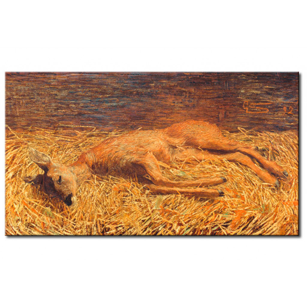 Schilderij  Giovanni Segantini: Capriolo Morto