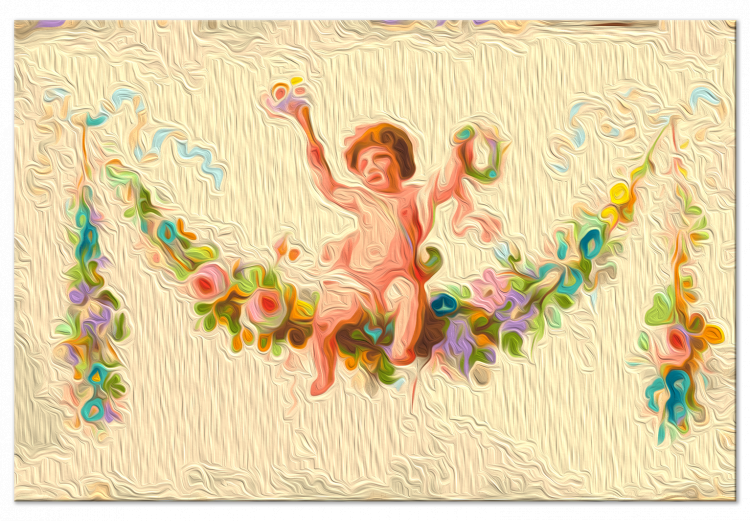 Paint by number Cute Boy - Little Cupid Sitting on a Flower Garland 148462 additionalImage 6