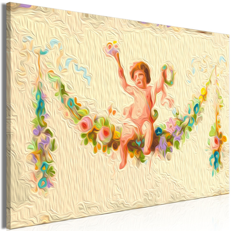 Paint by number Cute Boy - Little Cupid Sitting on a Flower Garland 148462 additionalImage 5