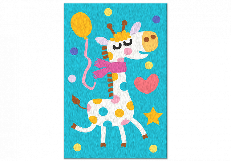 Painting Kit for Children Joyful Giraffe - Tall Animal With Colorful Dots 149762 additionalImage 4