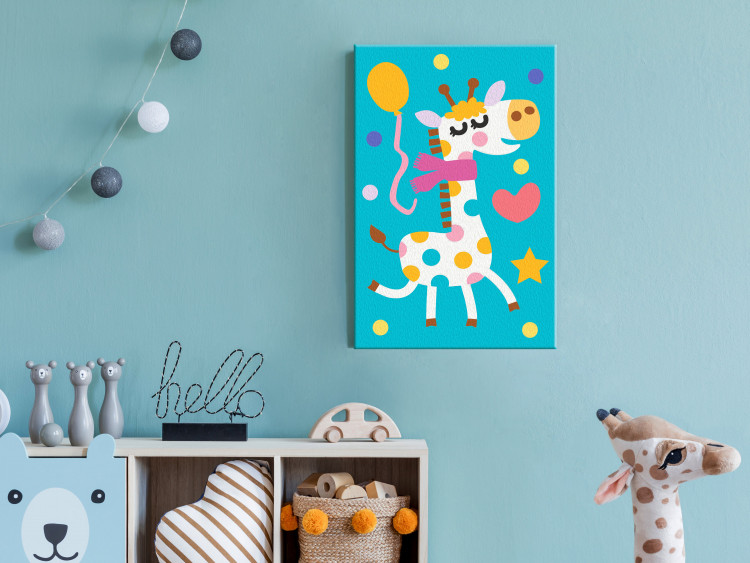 Painting Kit for Children Joyful Giraffe - Tall Animal With Colorful Dots 149762 additionalImage 2