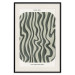 Wall Poster Wavy Shapes - Green Irregular Stripes With a Signature 150062 additionalThumb 27