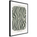 Wall Poster Wavy Shapes - Green Irregular Stripes With a Signature 150062 additionalThumb 7