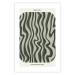 Wall Poster Wavy Shapes - Green Irregular Stripes With a Signature 150062 additionalThumb 20