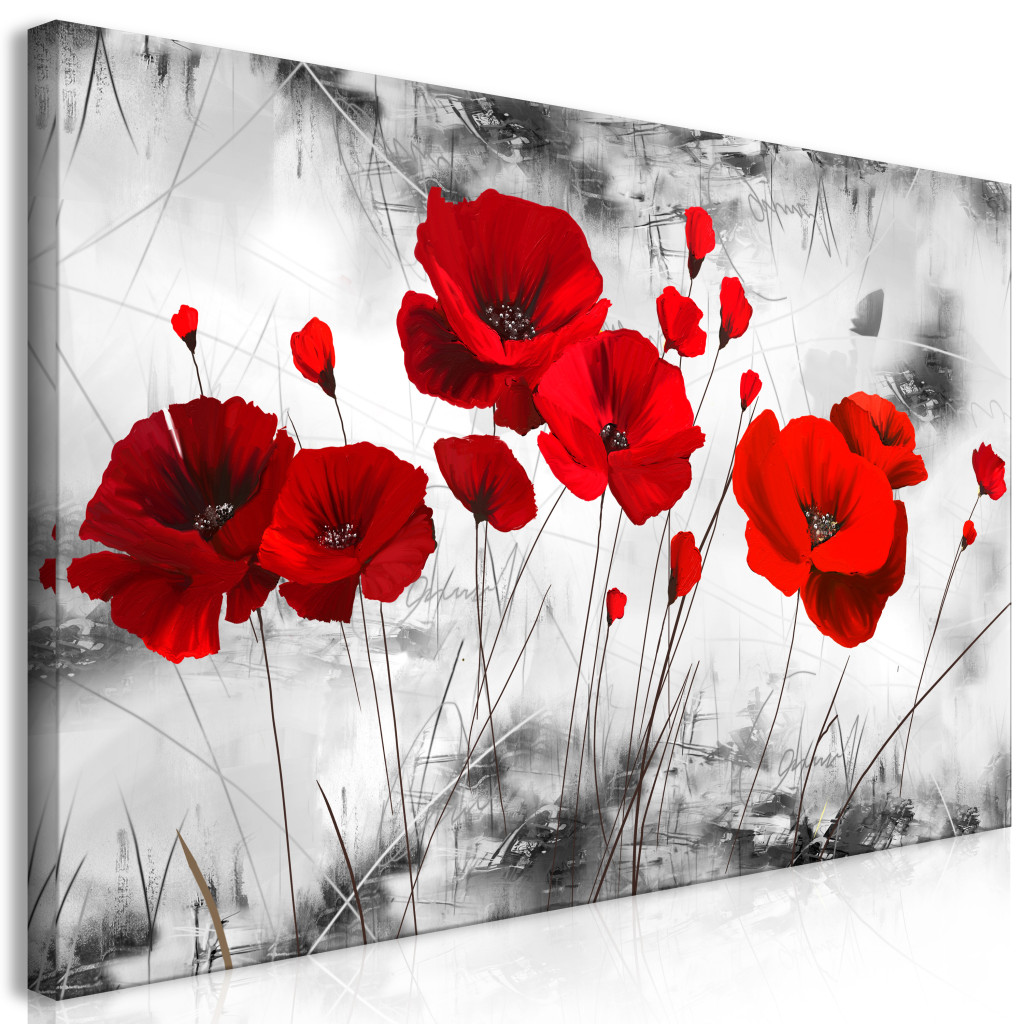 Schilderij Red Poppy Bed II [Large Format]