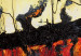 Tableau mural Abstraction (1 pièce) - fantaisie avec soleil lumineux sur fond rouge 46562 additionalThumb 2
