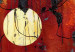 Tableau mural Abstraction (1 pièce) - fantaisie avec soleil lumineux sur fond rouge 46562 additionalThumb 3