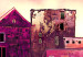 Cadre déco Architecture des rêves (5 pièces) - Abstrait ville rose avec maisons 46962 additionalThumb 5