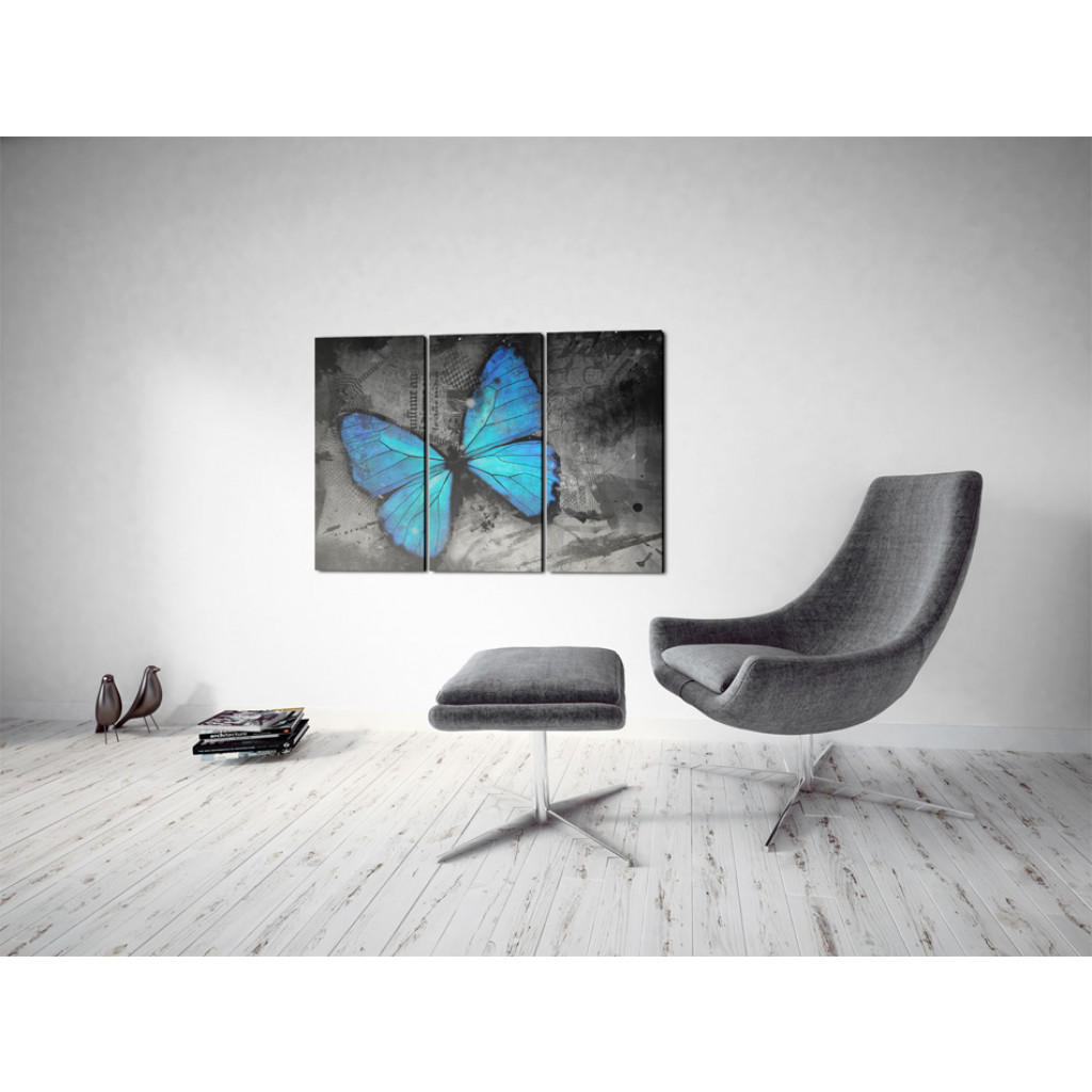Schilderij  Insecten: The Study Of Butterfly - Triptych